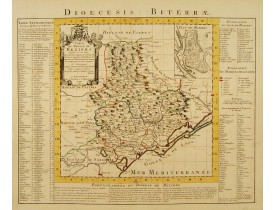 COVENS, J. / MORTIER, C. -  Carte du Diocese de Beziers Dressée. . .