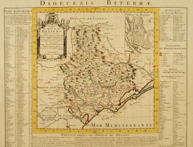 COVENS, J. / MORTIER, C. -  Carte du Diocese de Beziers Dressée. . .