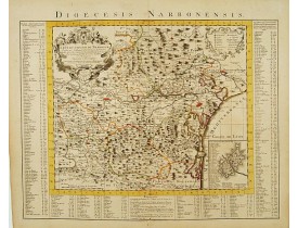 COVENS, J. / MORTIER, C. -  Carte du Diocese de Narbonne Dressée..