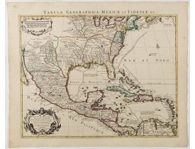 COVENS, J. / MORTIER, C. -  Carte du Mexique et de la Floride, des terres angloises et des isles Antilles, du cours et des environs de la rivière Mississipi. . .