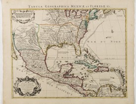 COVENS, J. / MORTIER, C. -  Carte du Mexique et de la Floride, des terres angloises et des isles Antilles, du cours et des environs de la rivière Mississipi. . .