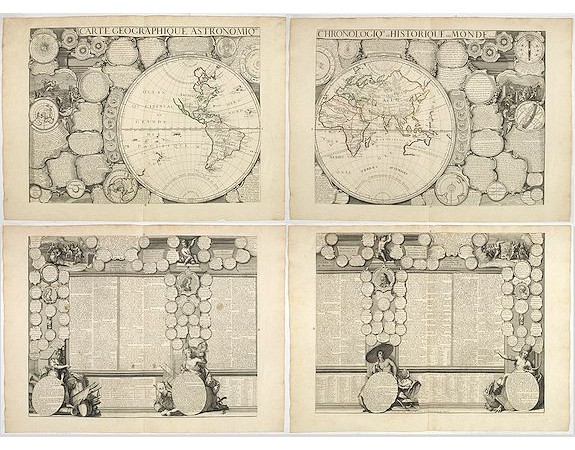 CRÉPY, Etienne-Louis -  Carte Geographique Astronomique Chronologique et Historique du Monde.