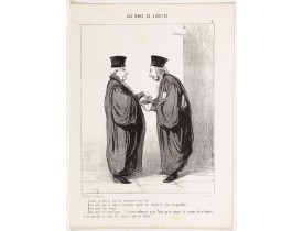 DAUMIER, H. -  Comme je vous ai bien dit vertement votre fait!... Mais aussi, que je vous ai cruement riposté les choses les plus désagréables!... - Nous avons été beaux!... - Nous avons été magnifiques!…
