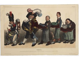 DAUMIER, H. -  Cortège du Commandant Général des Apothicaires, le prince Lancelot de Tricanule, à son entrée dans la Chambre de Pairs.