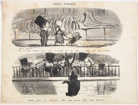DAUMIER, H. -  Croquis Parisiens - " Je suis bien malheureux, si vous voulez me prêter un peu d'attention.... - Je veux bien vous prêter ça, mais il me serait impossible de vous prêter autre chose."