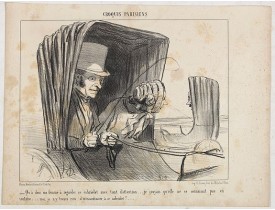 DAUMIER, H. -  Croquis Parisiens - " - Qu'a donc ma femme à regarder ce cabriolet avec tant d'attention... je croyais qu'elle ne se connaissait pas en voiture... moi, je n'y trouve rien d'extraordinaire, à ce cabriolet!..." DAUMIER, H. -  Croquis Parisiens - " - Qu'a donc ma femme à regarder ce cabriolet avec tant d'attention... je croyais qu'elle ne se connaissait pas en voiture... moi, je n'y trouve rien d'extraordinaire, à ce cabriolet!..."