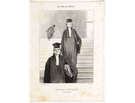DAUMIER, H. -  Grand escalier du Palais de justice, Vue de faces. DAUMIER, H. -  Grand escalier du Palais de justice, Vue de faces.