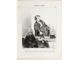 DAUMIER, H. -  Il défend l'orphelin et la veuve, à moins pourtant qu'il n'attaque la veuve et l'orphelin.