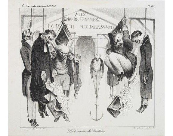 DAUMIER, H. -  La Caricature. Les honneurs du Panthéon ...(Plate 433).