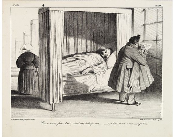 DAUMIER, H. -  La Caricature. Yeux noirs, front haut. (Plate 391)