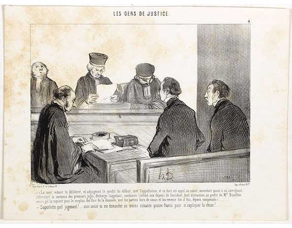 DAUMIER, H. - La cour, vidant le déliberé,… DAUMIER, H. - La cour, vidant le déliberé,…