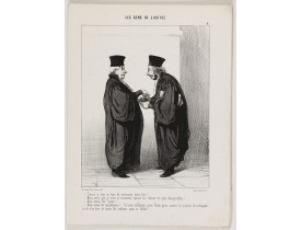 DAUMIER, H. -  Les Gens de Justice. - Comme je vous ai bien dit vertement votre fait !