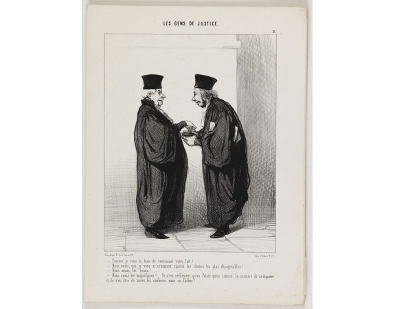 DAUMIER, H. - Les Gens de Justice. - Comme je vous ai bien dit vertement votre fait ! DAUMIER, H. - Les Gens de Justice. - Comme je vous ai bien dit vertement votre fait !