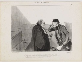 DAUMIER, H. -  Les Gens de Justice. - Nous avons grande représentation aujourd'hui . . .