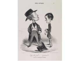 DAUMIER, H. -  Scènes grotesques. Soyez donc poli-i…(Plate 1) DAUMIER, H. -  Scènes grotesques. Soyez donc poli-i…(Plate 1)