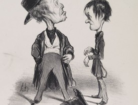 DAUMIER, H. -  Scènes grotesques. Soyez donc poli-i…(Plate 1)