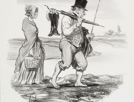 DAUMIER, H. -  Tout ce qu'on voudra. La femme doit suivre son mari…