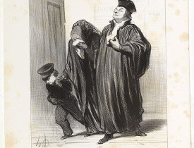 DAUMIER, H. -   Vous avez perdu votre procès c'est vrai ..... mais vous avez du éprouver bien du plaisir à m'entendre plaider.