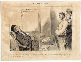 DAUMIER, H. -  Vous aviez faim ... vous aviez faim...ça n'est pas une raison ... mais moi aussi presque tous les jours j'ai faim et je ne vole pas pour cela!....vol j'espère être plus heureux!...… DAUMIER, H. -  Vous aviez faim ... vous aviez faim...ça n'est pas une raison ... mais moi aussi presque tous les jours j'ai faim et je ne vole pas pour cela!....vol j'espère être plus heureux!...…