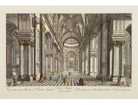 DAUMONT. -  5e Vue d'Optique Representant La Vue interieure de la Cathedralle de St. Paul de Londres.