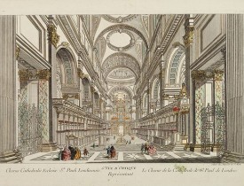 DAUMONT. -  6e Vüe d'Optique Représentant Le Chœur de la Cathedrale de St. Paul de Londres.