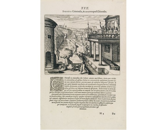 DE BRY, Th. -  Punishment of a criminal in China