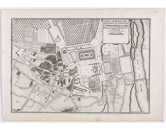 DE FER, N. -  Plan general des chateaux et ville de St Germain en Laye.