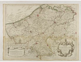 DE L'ISLE, G. -  Carte du Comté de Flandre. . .