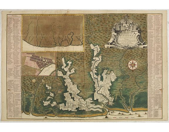 DE LETH, H. -  Algemene kaart van Suriname Algemeene kaart van de Colonie of Provintie van Suriname : met de rivieren, districten, ontdekkingen door militaire togten. . .