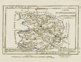 DELAPORTE, L'Abbé. -  Carte du Département de Maine et Loire.