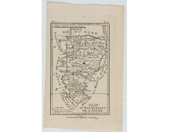 DELAPORTE, L'Abbé. -  Carte du Département de l'Aisne.