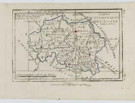 DELAPORTE, L'Abbé. -  Carte du Département de l'Allier.