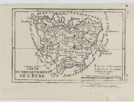 DELAPORTE, L'Abbé. -  Carte du Département de l'Eure.