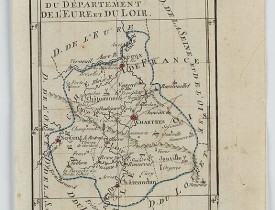 DELAPORTE, L'Abbé. -  Carte du Département de l'Eure et du Loir.