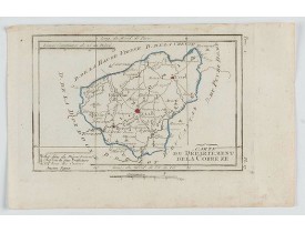 DELAPORTE, L'Abbé. -  Carte du Département de la Correze.