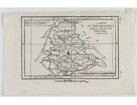 DELAPORTE,L'Abbé. -  Carte du Département de la Haute Vienne.