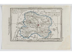 DELAPORTE,L'Abbé. -  Carte du Département de la Marne.