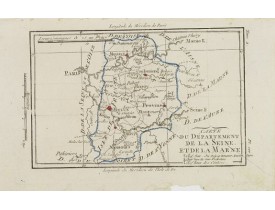 DELAPORTE, L'Abbé. -  Carte du Département de la Seine et de la Marne.