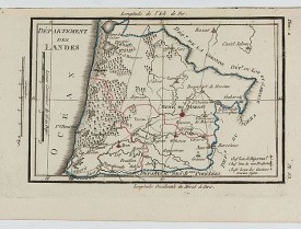 DELAPORTE, L'Abbé. -  Carte du Département des Landes.