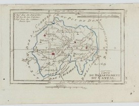 DELAPORTE, L'Abbé. -  Carte du Département du Cantal.
