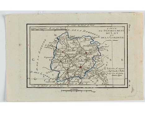 DELAPORTE, L'Abbé. - Carte du Département du Lot et de la Garonne. DELAPORTE, L'Abbé. - Carte du Département du Lot et de la Garonne.