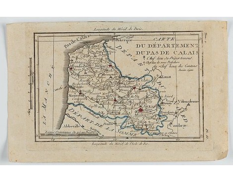 DELAPORTE, L'Abbé. -  Carte du Département du Pas de Calais.