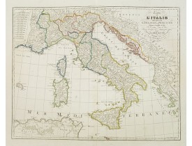 DELISLE, G./ BUACHE, Ph. ./ DEZAUCHE J. -  Carte de l'Italie Dréssée par G. Delisle et Ph. Buache. . .Revue et corrigée et augmentée par J. A. Dezauche. . .