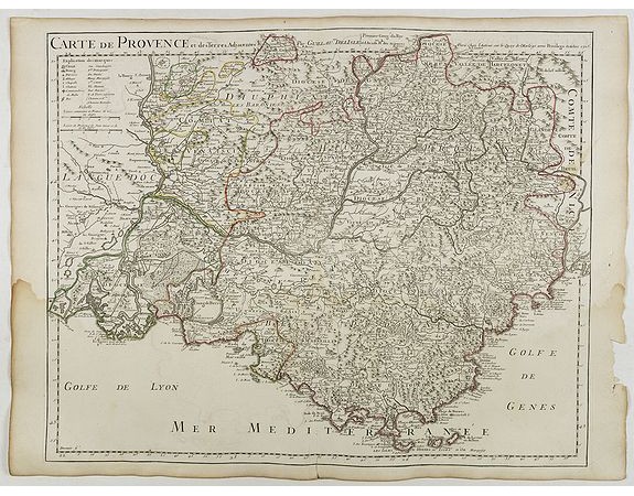 DELISLE, G. -  Carte de Provence et des Terres Adjacentes.
