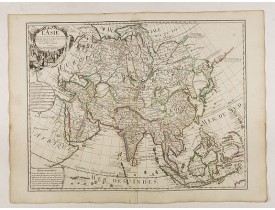 DELISLE, G. -  Carte de l'Asie dresse´e sur les observations de l'Academie Royale des Sciences . . .