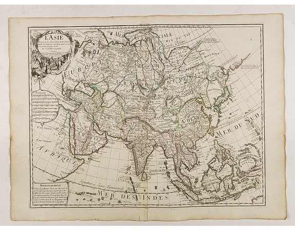 DELISLE, G. -  Carte de l'Asie dresse´e sur les observations de l'Academie Royale des Sciences . . .