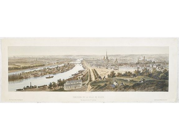 DEROY. - Panorama de la ville de Rouen Vue prise de la Côte Ste Catherine.
