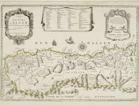 DU VAL, P. - Carte du Royaume d'Alger . . .