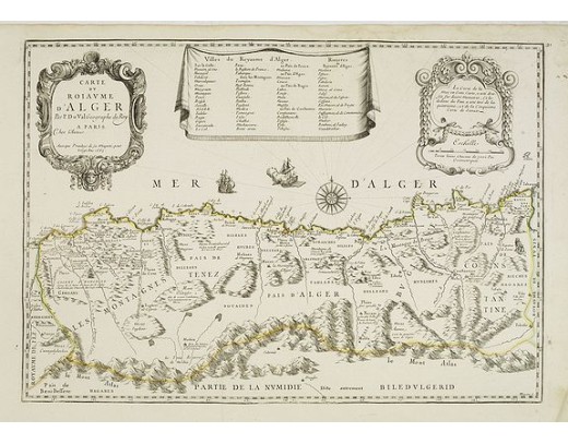 DU VAL, P. - Carte du Royaume d'Alger . . .