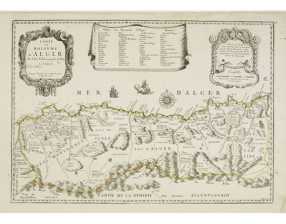 DU VAL, P. - Carte du Royaume d'Alger . . .